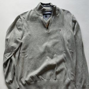 Tommy Hilfiger Mens 1/4 Zip Mock Neck Sweater Size XL